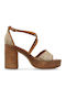 Leder Sandalen Beige