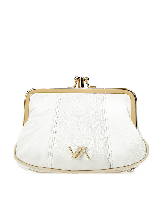 Verde Small Leather Women's Wallet Coins Ecru