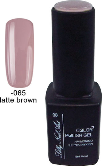 Semi-Permanent Three-Phase Gel Nail Polish 12ml Latte Brown 40504008-065