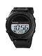 Skmei 1592 Digital Watch Battery with Rubber Strap Black