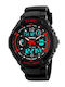 Skmei Analog/Digital Men's Watch 45mm Battery with Rubber Strap Red