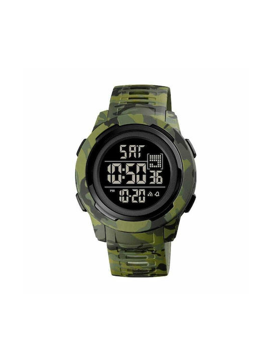 Skmei Digital Uhr Batterie mit Kautschukarmband Army Green II