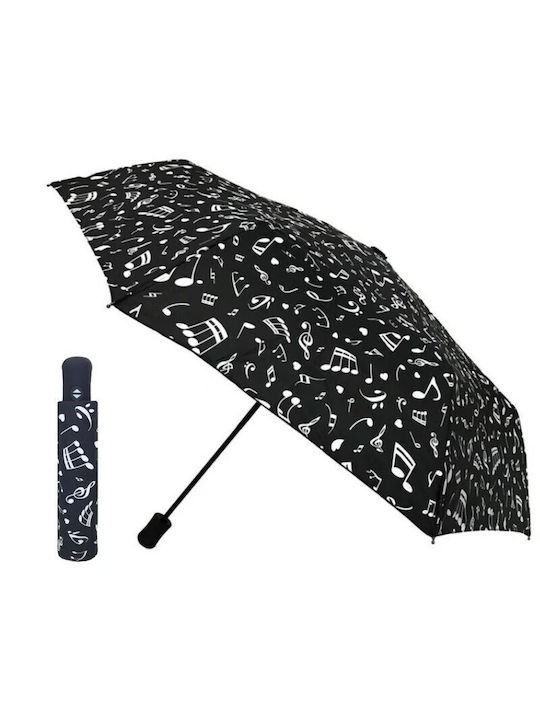 Smati Automat Umbrelă de ploaie Compact Neagră