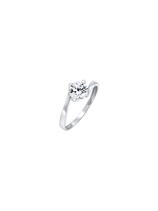 Single Stone from White Gold 14K