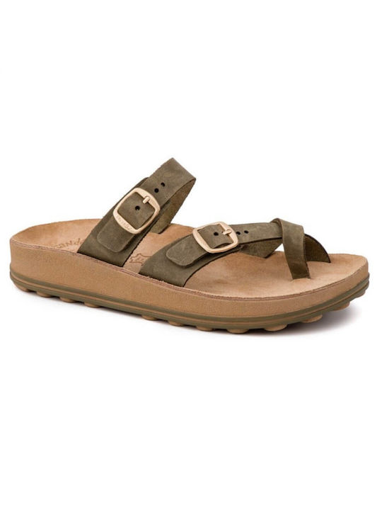 Fantasy Sandals Women's Flat Sandals in Khaki C...