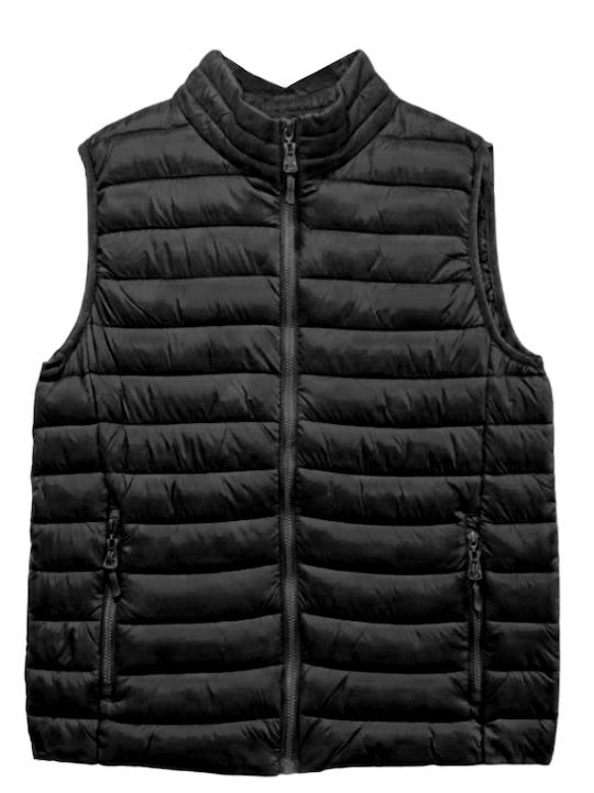 BS Collection Ärmellos Herren Jacke Lässig Schwarz