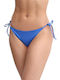 Bikini Slip with Laces Blue