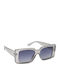 Eyelead Women's Sunglasses with Gray Plastic Frame and Blue Gradient Polarized Lens