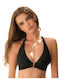 Solano Swimwear Padded Triangle Bikini Top Black