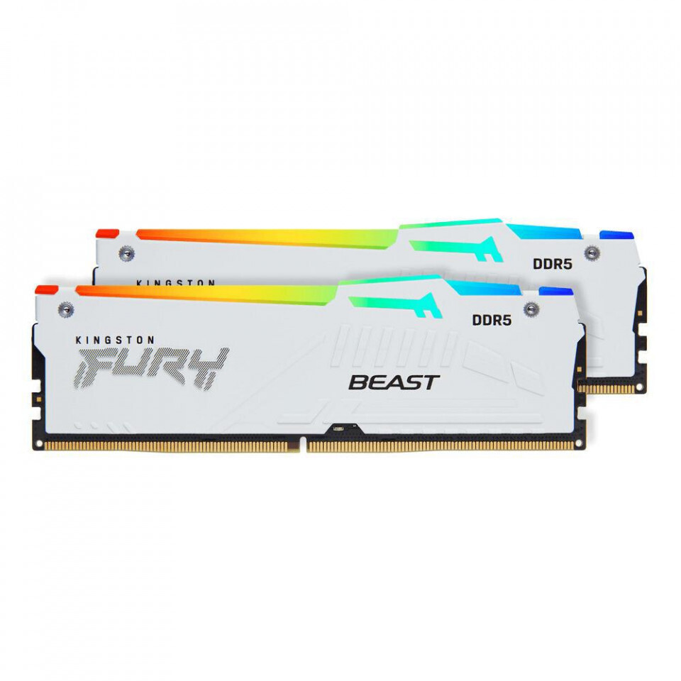 Kingston FURY Beast RGB 32GB DDR5 RAM με 2 Modules (2x16GB) και Ταχύτητα 6000 για Desktop