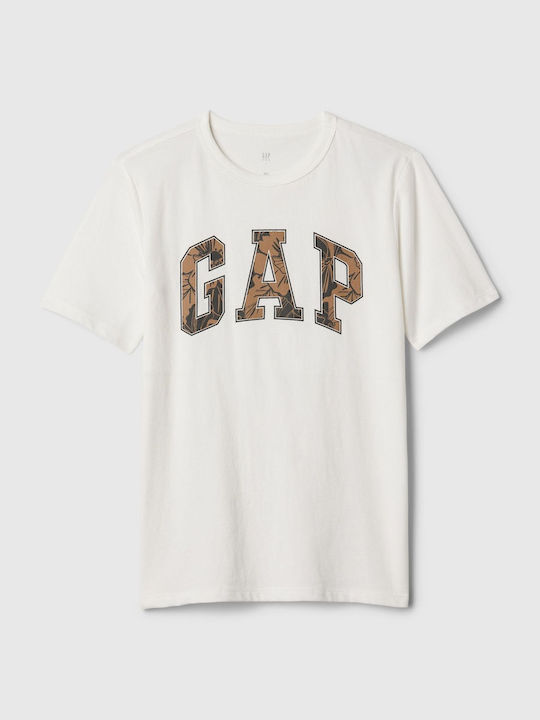 GAP Kids Blouse Short Sleeve Off White Logo