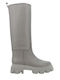 Leather Women's Boots Gray