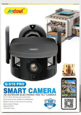 Andowl Surveillance Camera Wi-Fi 1080p Full HD Waterproof in Black Color