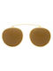 Men's Sunglasses with Gold Metal Frame and Gold Mirror Lens