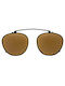 Men's Sunglasses with Black Metal Frame and Gold Mirror Lens