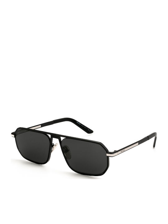 Prada Herren Sonnenbrille mit Schwarzem Metallr...