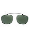 Men's Sunglasses with Black Metal Frame and Green Mirror Lens