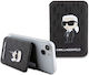 Karl Lagerfeld Magnetic Card Holder Magsafe Compatible Stand Function Black