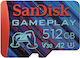 Sandisk Gameplay SDXC 512GB Clasa 10 U3 V30 A2 UHS-I