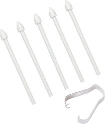 Ανταλλακτικές Μύτες Stylus Pen Samsung Galaxy Tablets Smartphones White 6 Τεμάχια