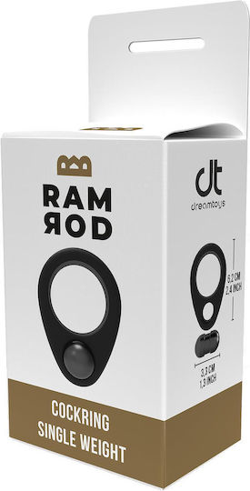 Dream Toys Ramrod Cockring Δαχτυλίδι Πέους Σιλικόνης Μαύρο
