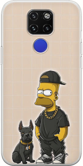 Colectia Swag Simpson Huawei Mate 20, husa flexibila din silicon transparent TPU