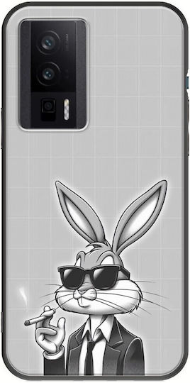 Swag Collection Защитен калъф за мобилен телефон Bunny Xiaomi Poco F5 Pro 5g Черен TPU Черен силикон