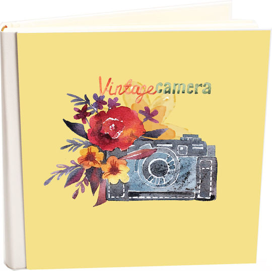 Album 100 Pages Orange made of Leatherette with Rice Paper 24x24cm