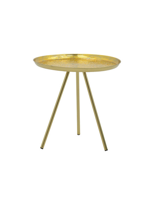 Round Side Table Jacksie Grey-gold L41xW41xH43.5cm