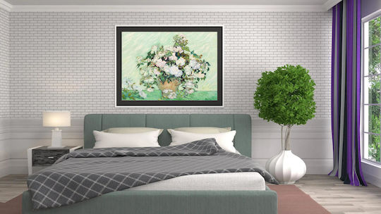 Roses 1890 Painting Copy of Van Gogh on Canvas 50x40cm