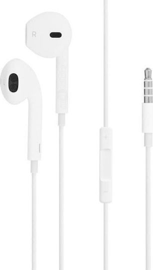 WK RW-L01 Earbuds Handsfree Headphones with Connector 3.5mm White