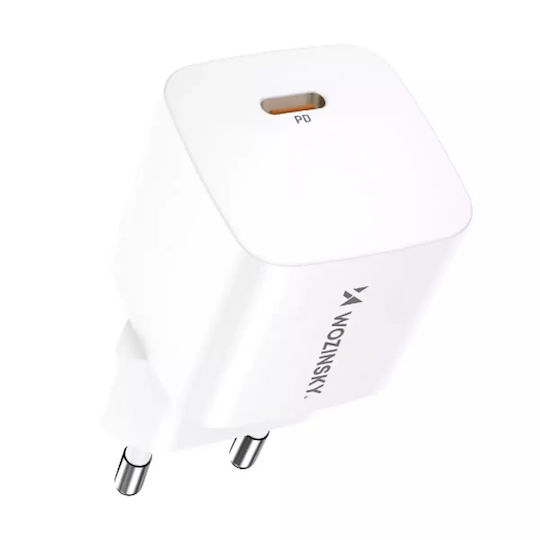 Wozinsky Charger Without Cable with USB-C Port 20W Power Delivery White (CMWCS)