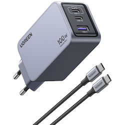 Ugreen Nexode Pro 100W με Καλώδιο USB-C - USB-C