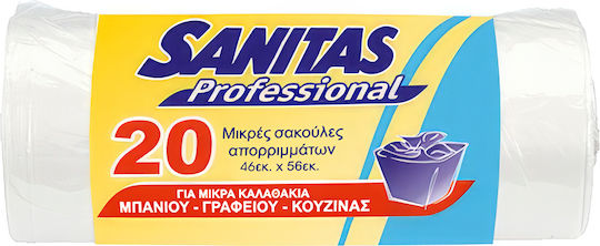 Sanitas Trash Bags Capacity 25lt Professional 46x56cm 20pcs White