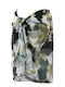 Kentia Loft Black Grey White Ochre Women's Pareo Floral