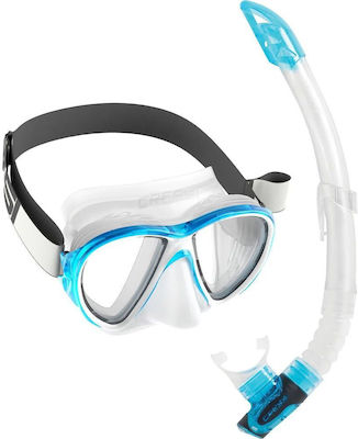 CressiSub Diving Mask Silicone with Breathing Tube Combo in Transparent color
