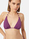 Minerva Underwire Triangle Bikini Top with Adjustable Straps Purple