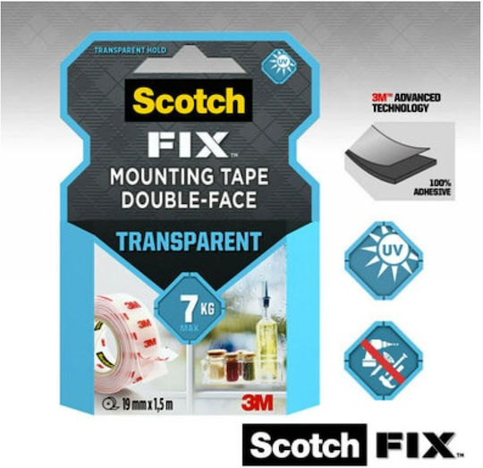 Scotch-fix Διαφανής Ταινία Συγκράτησης 19 Mm X 5 M