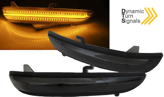 Car 238209 Mirror Flash Citroen C3 16+ C4 Cactus 18+ Opel Corsa F 19+ Peugeot 208 12-20 2008 13-20 Dynamic Led Canbus Black 2 Pieces