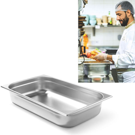 Hendi General Use Vase with Lid made of Stainless Steel Grey 32.5x10x53cm 1 Piece