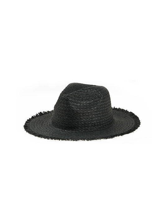 Verde Wicker Women's Hat Black