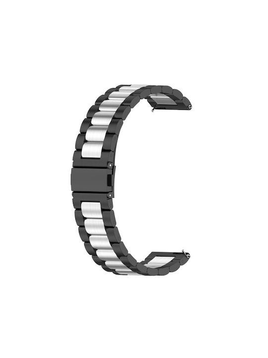Метална каишка от неръждаема стомана с двоен цвят за Xiaomi Watch 2 Pro и Xiaomi Watch S3 - черно сребърна