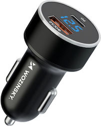 Wozinsky Φορτιστής Αυτοκινήτου με Θύρες 1xUSB-A 1xType-C