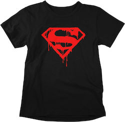 T-shirt Superman Μαύρο T-shirt Superman Μαύρο