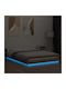 Double Wooden Bed Base Beige with Slats for Mattress 120x200cm