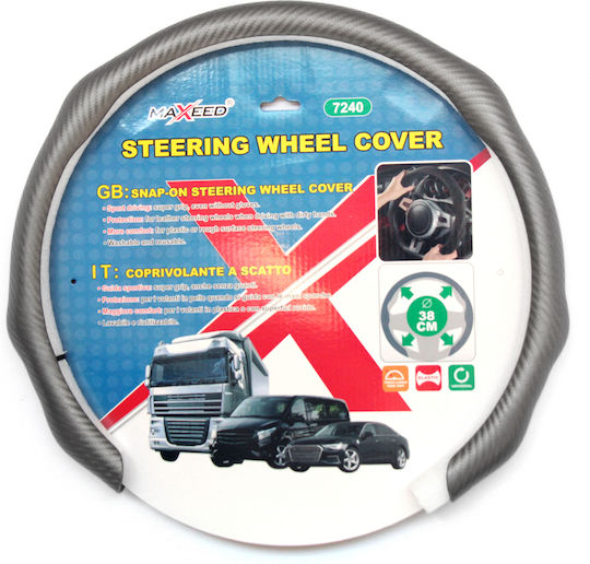 Maxeed Auto-Lenkradabdeckung mit Durchmesser 37cm Silber