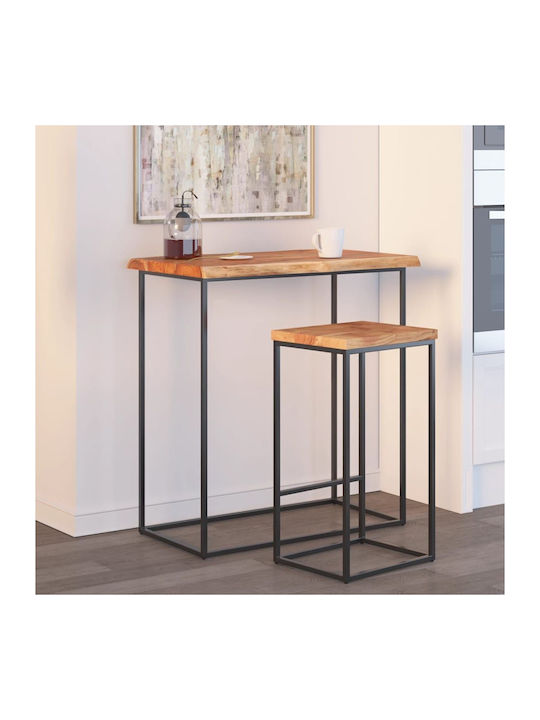 vidaXL Square Table Surface made of Solid Wood Brown 60x60x2.5cm 370618 1pcs