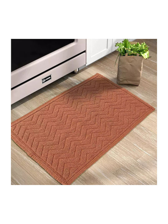 Lino Home Virtuve Χαλάκι Κουζίνας Διάδρομος Terracota 65x135εκ.