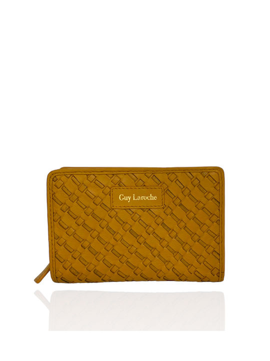 Guy Laroche Small Leather Women's Wallet with RFID Yellow