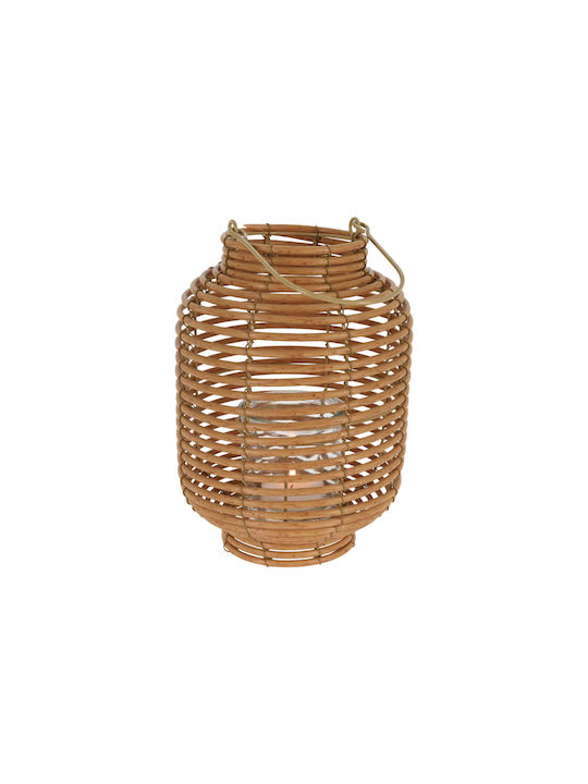 Marva Wicker Lantern Beige 27cm